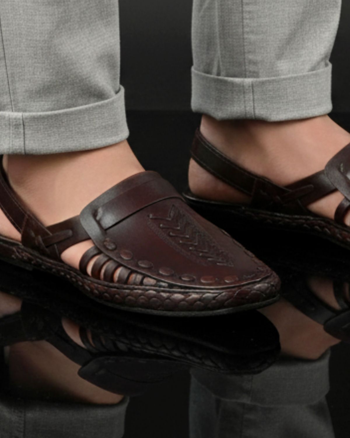 Detail of the Wada weave on foot